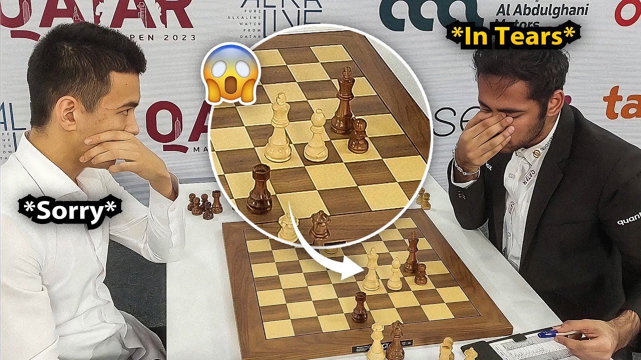 Puranik, Abhimanyu (2618) -- Carlsen, Magnus (2839), Qatar Masters (9)  2023, ½-½ 