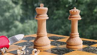 King & Queen Whittling for a Chess Set  | Step-By-Step Tutorial