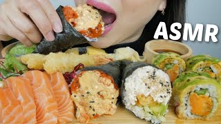 SUSHI ASMR *Spicy Salmon & Dynamite Cone, Salmons sashimi, Avocado Sunomono, Rolls & Nigiri | N.E