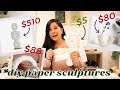 DIY-ING EXPENSIVE SCULPTURES FOR LESS WITH PAPER CLAY! *Home Decor