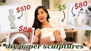 DIY-ING EXPENSIVE SCULPTURES FOR LESS WITH PAPER CLAY! *Home Decor screenshot 1