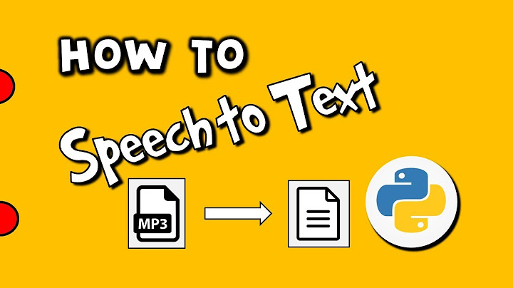 Speech to Text with Python - Speech Recognition - From MP3 File