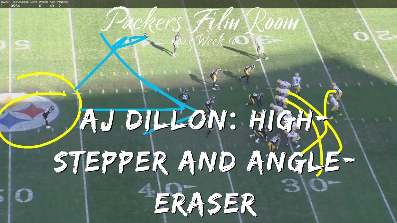 Packers Film Room: AJ Dillon High-Stepper & Angle-Eraser, 2023 Week 10 ...