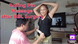 Wooden Rolling Pin Massage After BBL Surgery