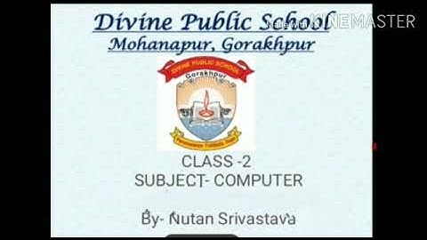 Class-2 Subject- computer Ch-3 Input and output devices