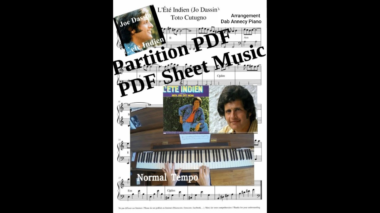"L'été Indien" Cover Piano (Tutorial + Partition PDF/Piano Score PDF