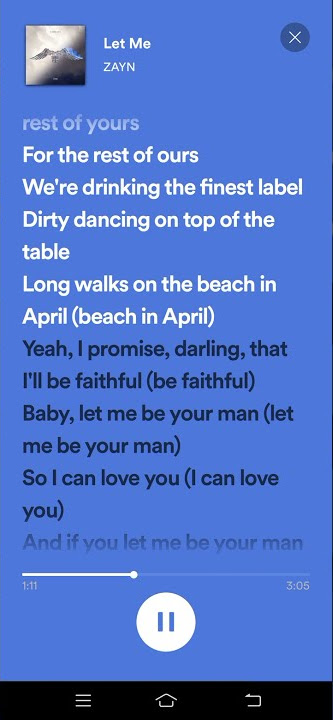 Let me lyrics - Zayn Malik