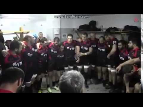 ქართველი მორაგბეები გასახდელში მატჩის წინ