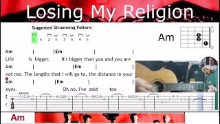 Losing My Religion by R.E.M. - Guitar Chords & Lyrics - Play Along and Demo @TeacherBob