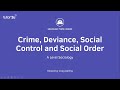 Crime dviance contrle social et ordre social  une sociologie de niveau