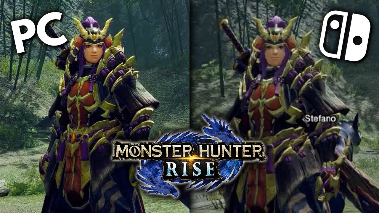 Monster Hunter Rise PC VS. SWITCH Graphics Comparison