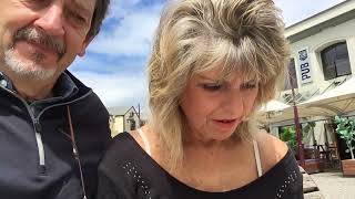 Ann and John try the world famous Fergburger in Queenstown, New Zealand.