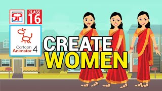 Cartoon Animator 4: How to Create a Indian Women Character | Indian Women Animation | Hindi Tutorial