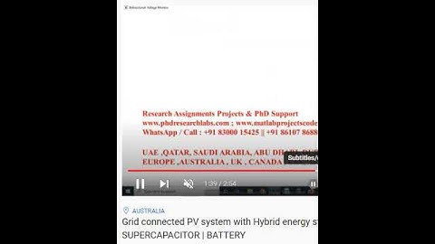 Grid connected PV system with Hybrid energy storage system - SIMULINK  SUPERCAPACITOR - BATTERY