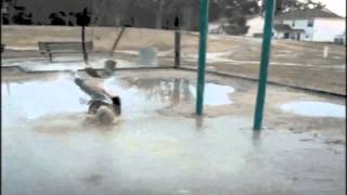 Let's swing to the other side of this puddle!