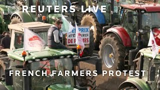 LIVE: Farmers protest in France by blocking major highways to Paris with tractors | REUTERS