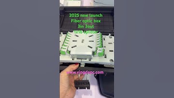 FTTH fiber optic box 3in 3out splitter closure drop cable port #telecommunication #fttx