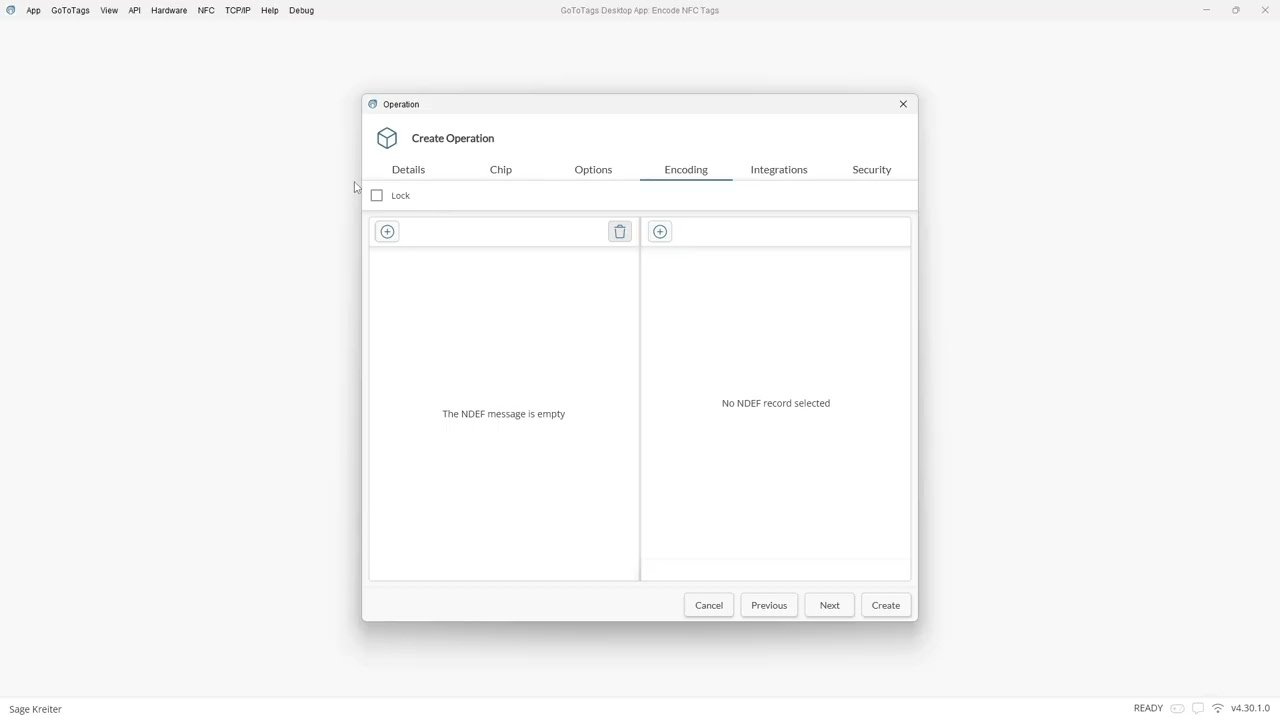 GoToTags Desktop App Encode NFC Tags Operation