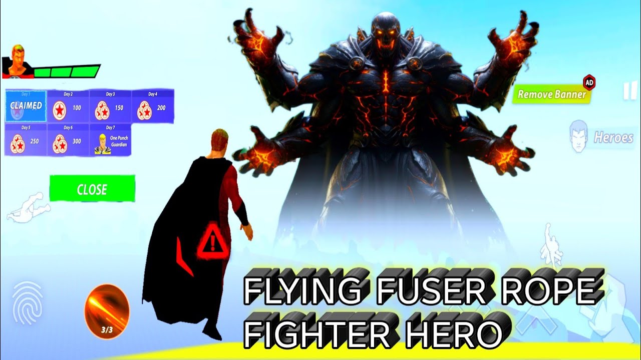 SUPERMAN Mobile Game Flying Fuser Rope Fighter Hero Online Gameplay