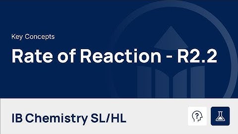 Rate of Reaction [IB Chemistry SL/HL]