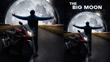 The Big Moon Photoshop Manipulation Tutorial Compositing