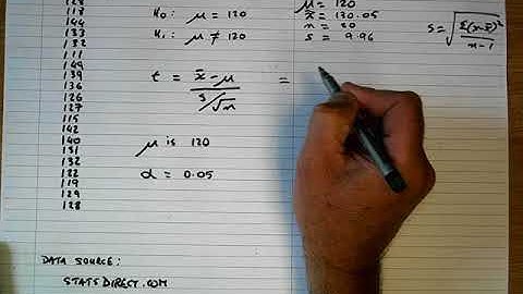 How To... Perform a One-Sample t Test (By Hand)