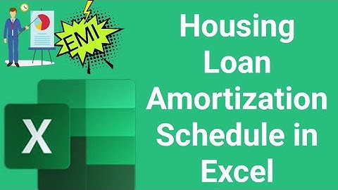 Housing Loan Amortization Schedule in Excel