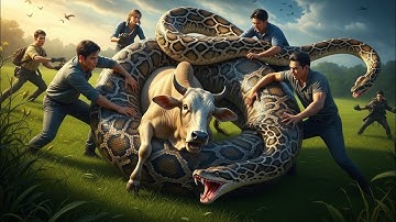 “Giant Python Attacks Cow! Brave Rescue Team Saves Its Life | Incredible Snake Rescue”
