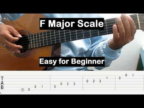 F Major Scale Guitar Lesson F Major Scale Tab Tutorial for Beginner Guitar Lessons for Beginners