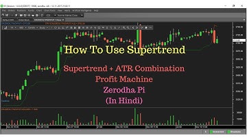 How to use supertrend indicator in Zerodha Pi