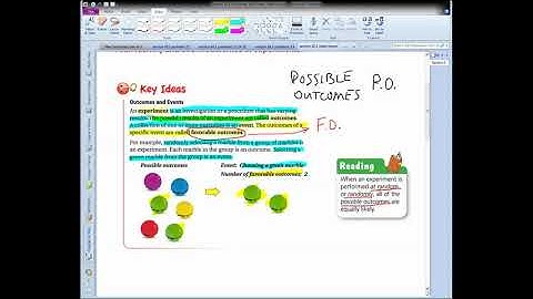 Section 10.1 Video Lesson (Outcomes and Events)