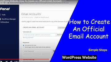 WordPress Website: How To Create An Official Email Account.