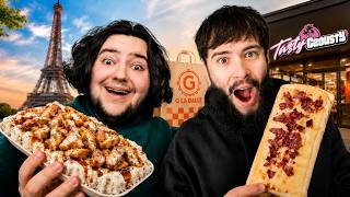 Two Quebecers discover FRENCH FAST-FOOD 🇫🇷 (Tasty Crousty, O’Tacos…)