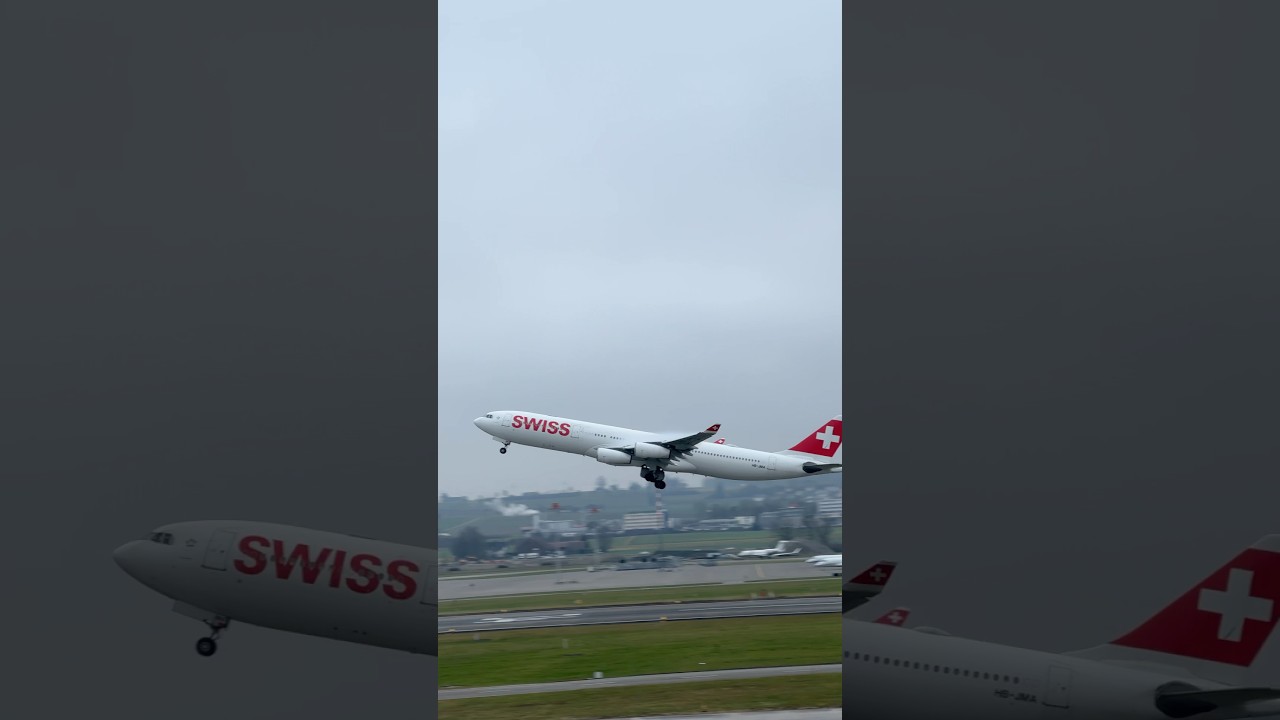 Swiss🇨🇭a340 takeoff 🛫 | ZRH/LSZH 