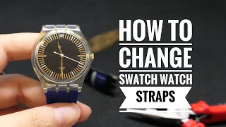 How to Change Swatch Watch Straps Tutorial DIY at home