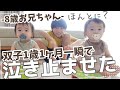 【8歳お兄ちゃん直伝】双子赤ちゃんが一瞬でピタッと泣き止む方法！（1歳1ヶ月）双子と僕 / Twins and Me