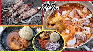 Cooking Authentic Octopus Fante Fante In Ghana Traditional Fante Fante Recipe With Tomato Sauce