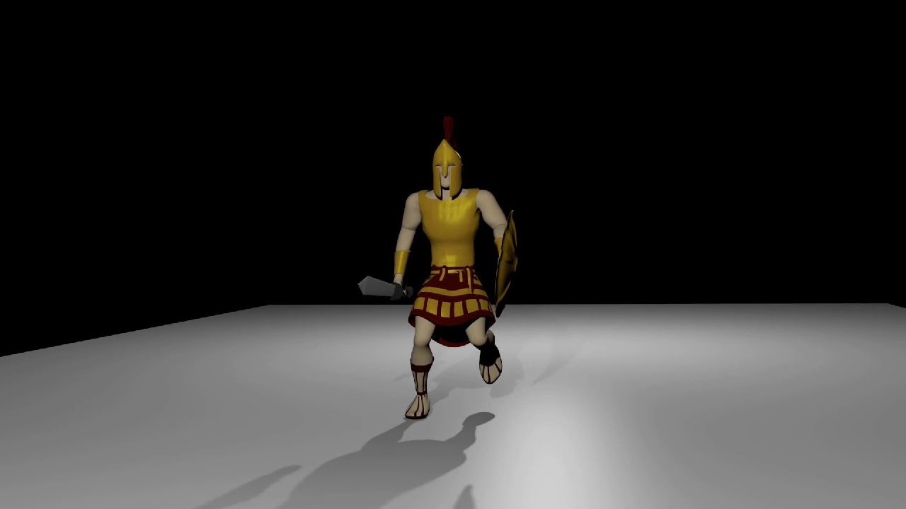 3d Animation Centurion Vs Spartan Blender Youtube 