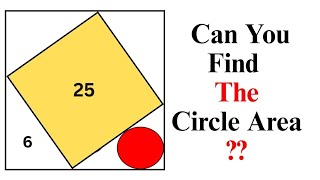  A Nice Math Olympiad Question l Find the Circle Area l Olympiad Math Challenge 