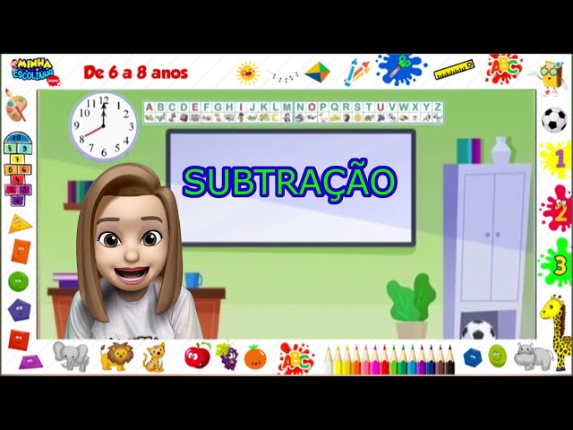 Matemática - Subtração - Vídeos educativos -  Atividades para crianças