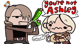 Leon is pretty cool . . . I booted up RE4r and Ashley was a mouse, wtf!!!!  . . . #RE4 #residentevil #residentevil4remake #leonskennedy