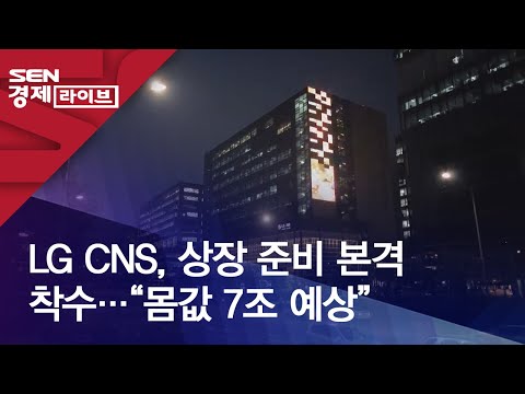   LG CNS 상장 준비 본격 착수 몸값 7조 예상