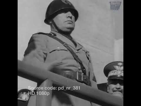 Soldiers Goose Step March Past Italian Dictator Benito Mussolini 1938 | Stock Footage Shorts