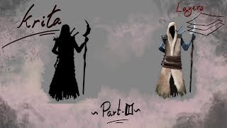 Krita Layers : Part 3 | Alpha Inheritance & Silhouette Method