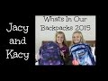 Back to School 2015 ~ Supplies Haul ~ What's in Our Backpacks ~ Jacy and Kacy