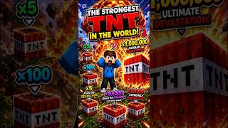 Testing the MOST powerful TNT 💥From ×5 to ×1,000,000… total destruction! 😱🔥Wait for it! 🚀 #minecraft
