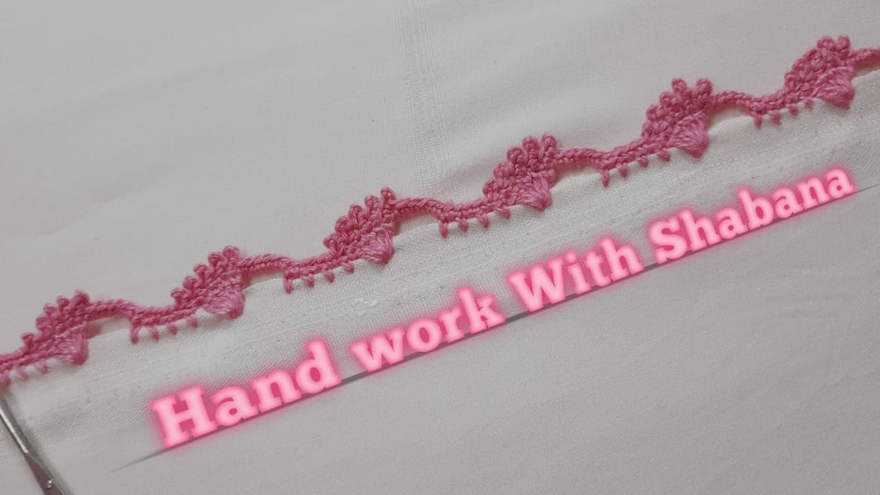 Easy Dupatta neck and sleeves lace pattern/ crochet lace design / easy