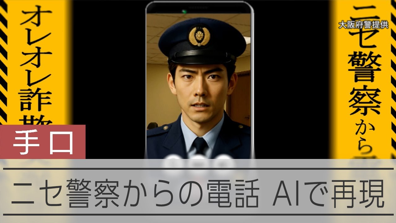 ニセ警察官」動画、生成AIで詐欺手口を紹介 大阪府警 - YouTube
