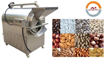Automatic peanut roasting machine industrial groundnut electric gas fired rotary drum roaster