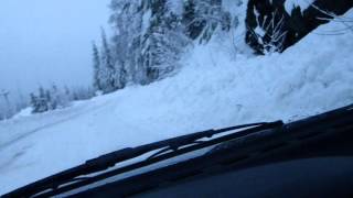 driving sutton pass in winter
